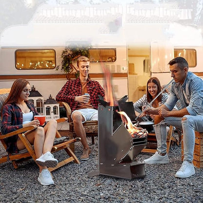 Portable Outdoor Rocket Wood Burning Stove Heater