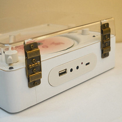 Portable Retro CD Player with Bluetooth and Built-In Speakers