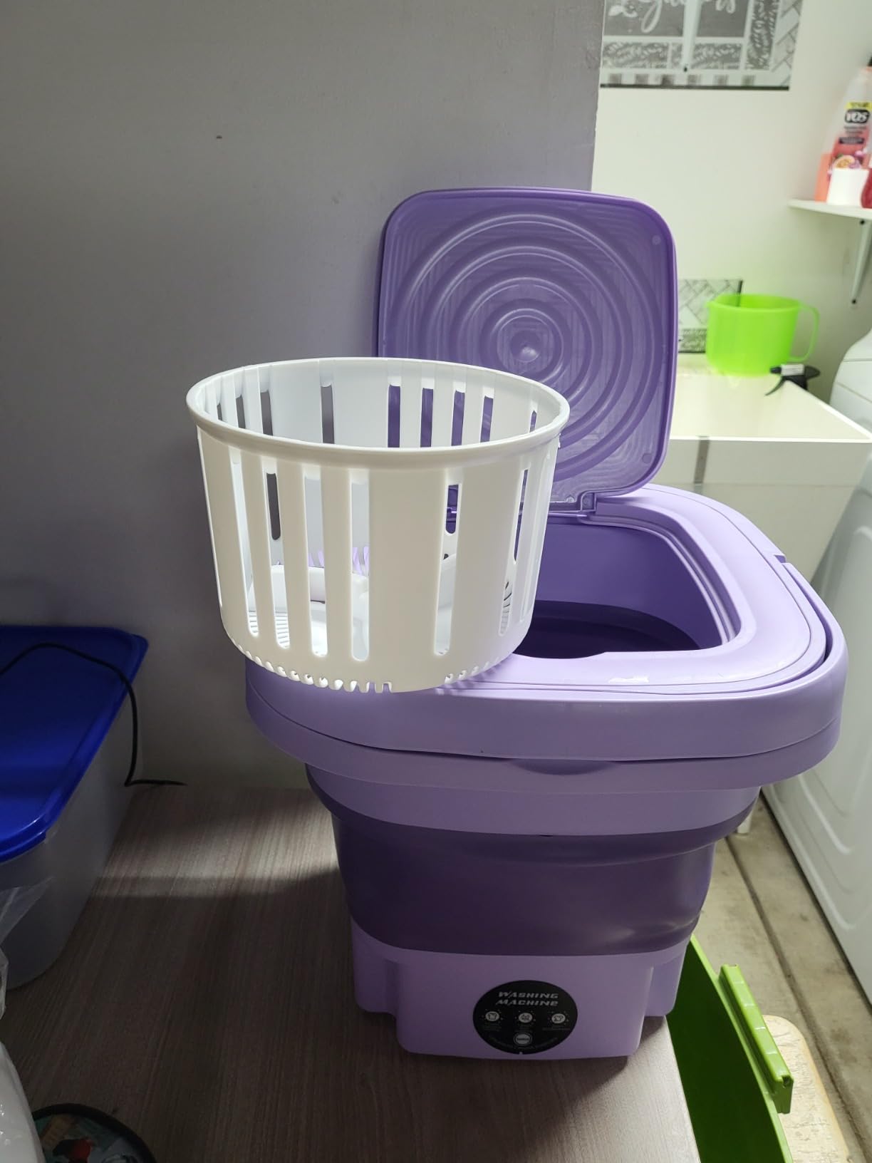 Portable 8L Washing Machine – Compact Foldable Washer with Spin Dryer for Small Clothes