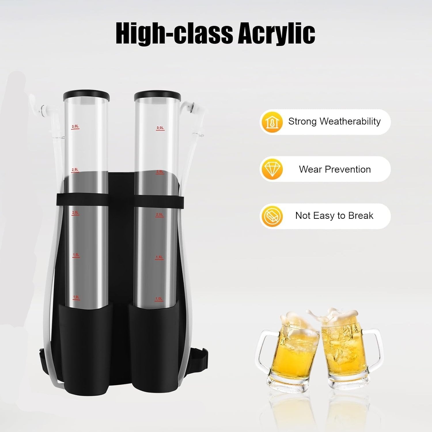 Portable Backpack Dispenser – 6L Dual Shot Beverage Companion for Beer, Cocktails & More