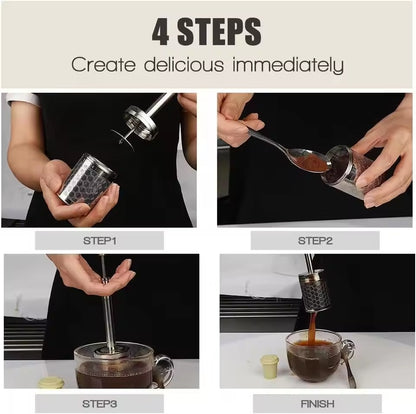 Portable Coffee and Tea Press Maker - Coffee Maker Tea Infuser Portable Coffee Brewer