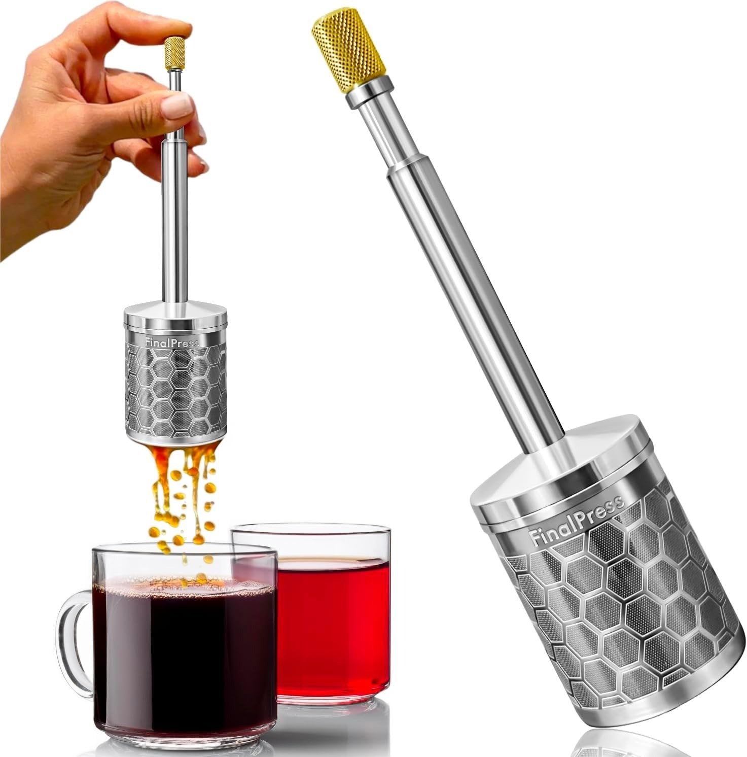 Portable Coffee and Tea Press Maker - Coffee Maker Tea Infuser Portable Coffee Brewer