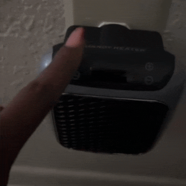 Portable Electric Heater - Wall Plug Space Heater with Digital Thermostat, Quiet Operation