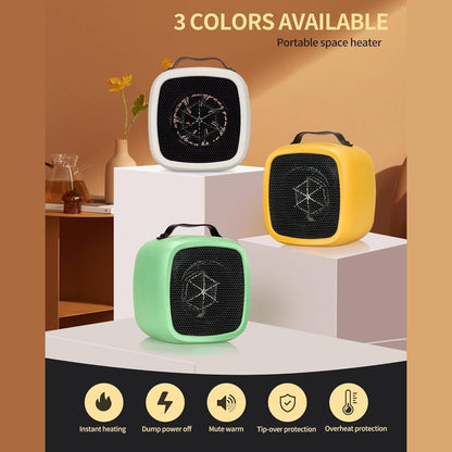 Portable Indoor Space Heater with 2-Second Fast Heating, Compact and Portable Design