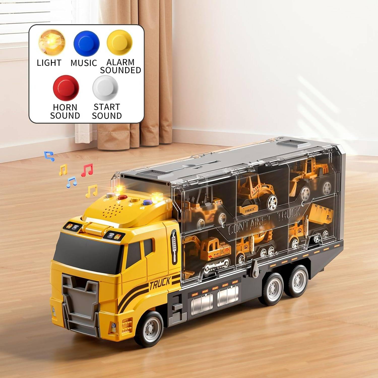 Portable Kids Construction Vehicle Playset – Mini Trucks, Excavators, and Storage Case for Easy Transport