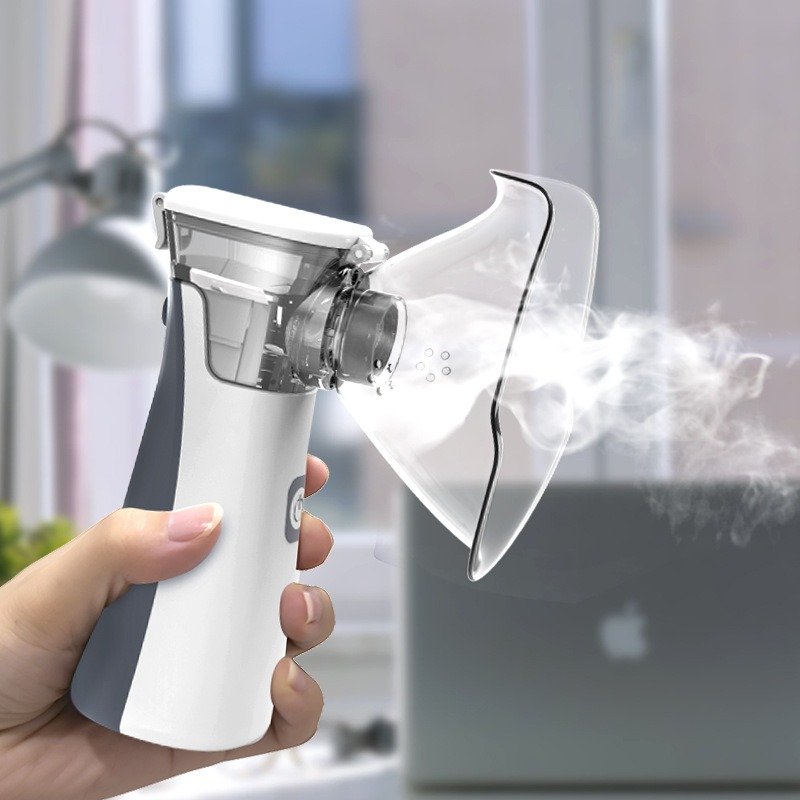 Portable Mesh Nebulizer - Handheld Breathing Relief With Fine Mist, USB AA Powered, Auto Shut-Off, Quiet Operation