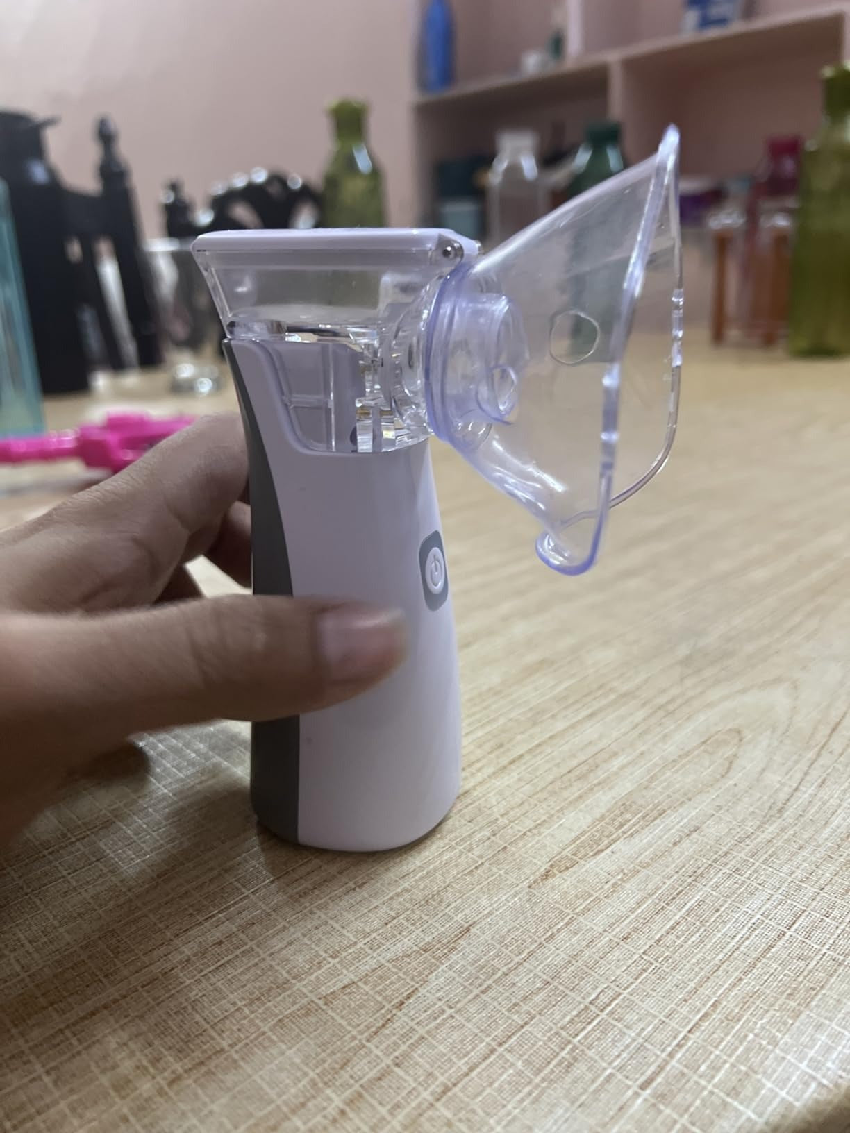 Portable Mesh Nebulizer - Handheld Breathing Relief With Fine Mist, USB AA Powered, Auto Shut-Off, Quiet Operation