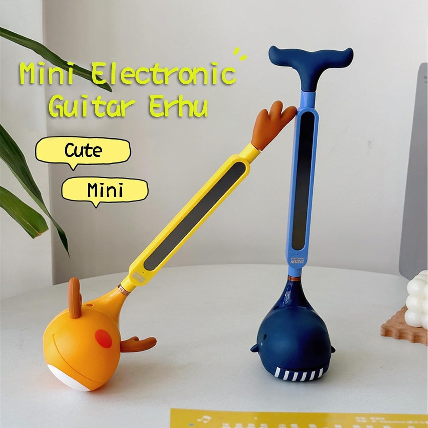 Portable Synthesizer Electronic Erhu Guitar With Adjustable Pitch & Volume, Tone Effects, Demo Tunes, One-Button Control for Ages 6+