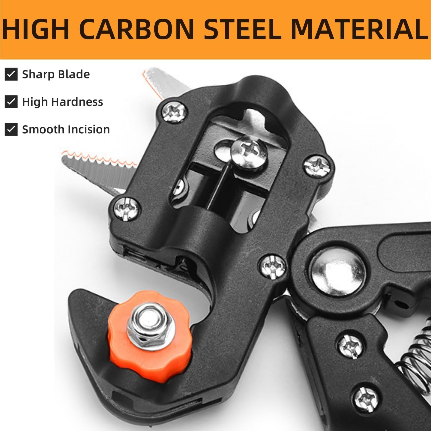 Precision Garden Grafting Tool with Specialized Grafting Blades, a Safety Handle Lock, and Durable Metal Construction