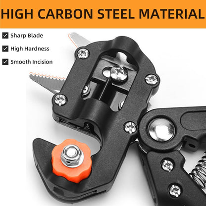 Precision Garden Grafting Tool with Specialized Grafting Blades, a Safety Handle Lock, and Durable Metal Construction