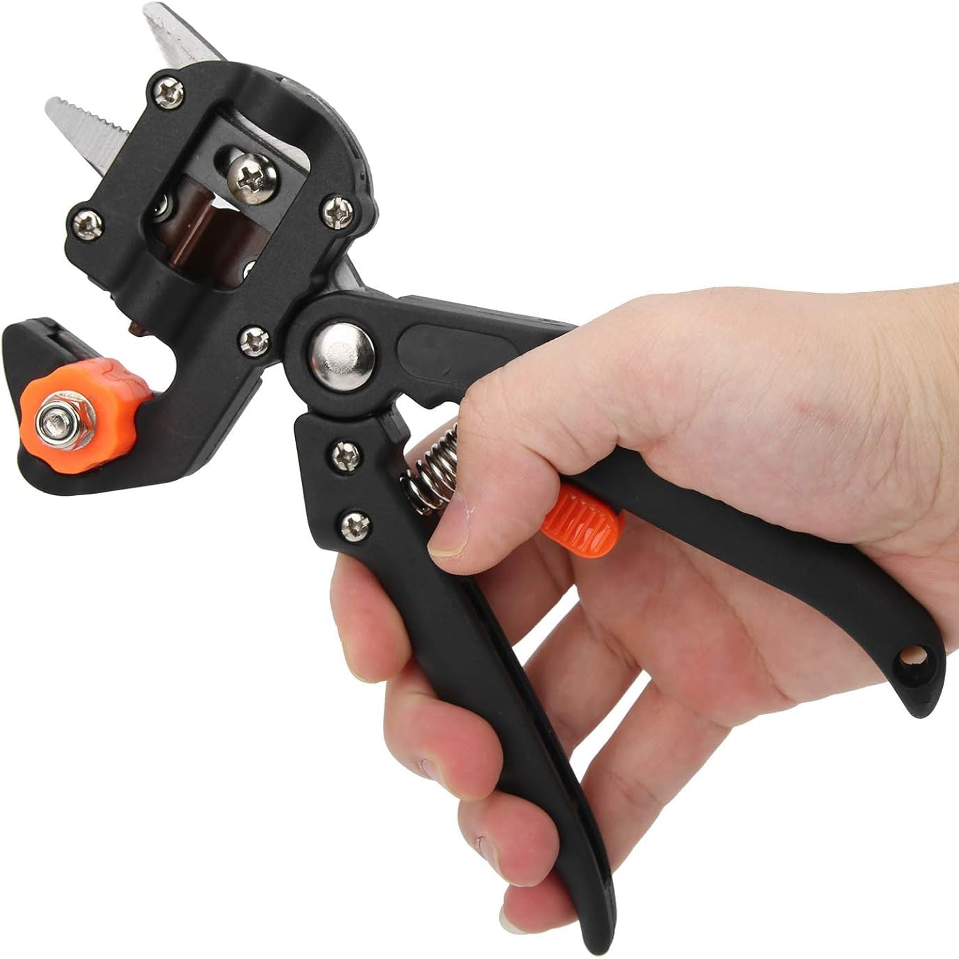 Precision Garden Grafting Tool with Specialized Grafting Blades, a Safety Handle Lock, and Durable Metal Construction