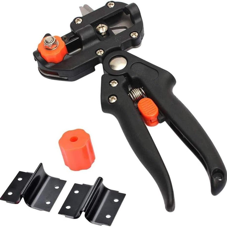 Precision Garden Grafting Tool with Specialized Grafting Blades, a Safety Handle Lock, and Durable Metal Construction