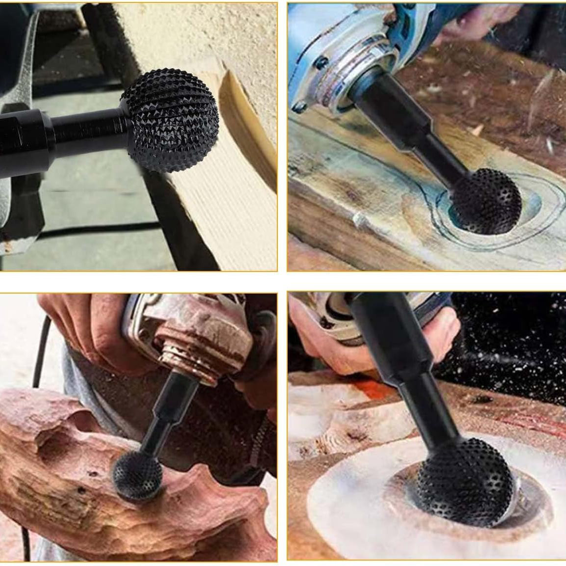 Precision Wood Groove Carving Tool with Spherical Spindle for Ball Angle Grinders