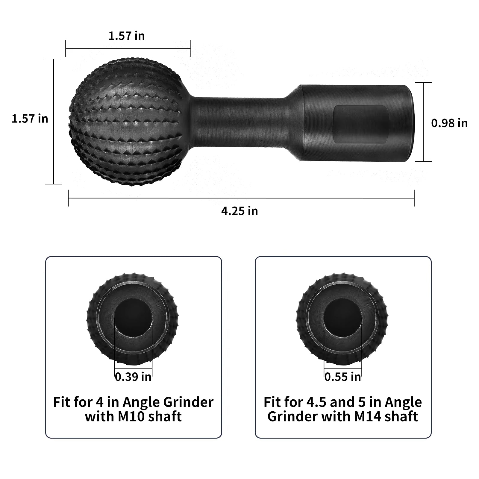 Precision Wood Groove Carving Tool with Spherical Spindle for Ball Angle Grinders
