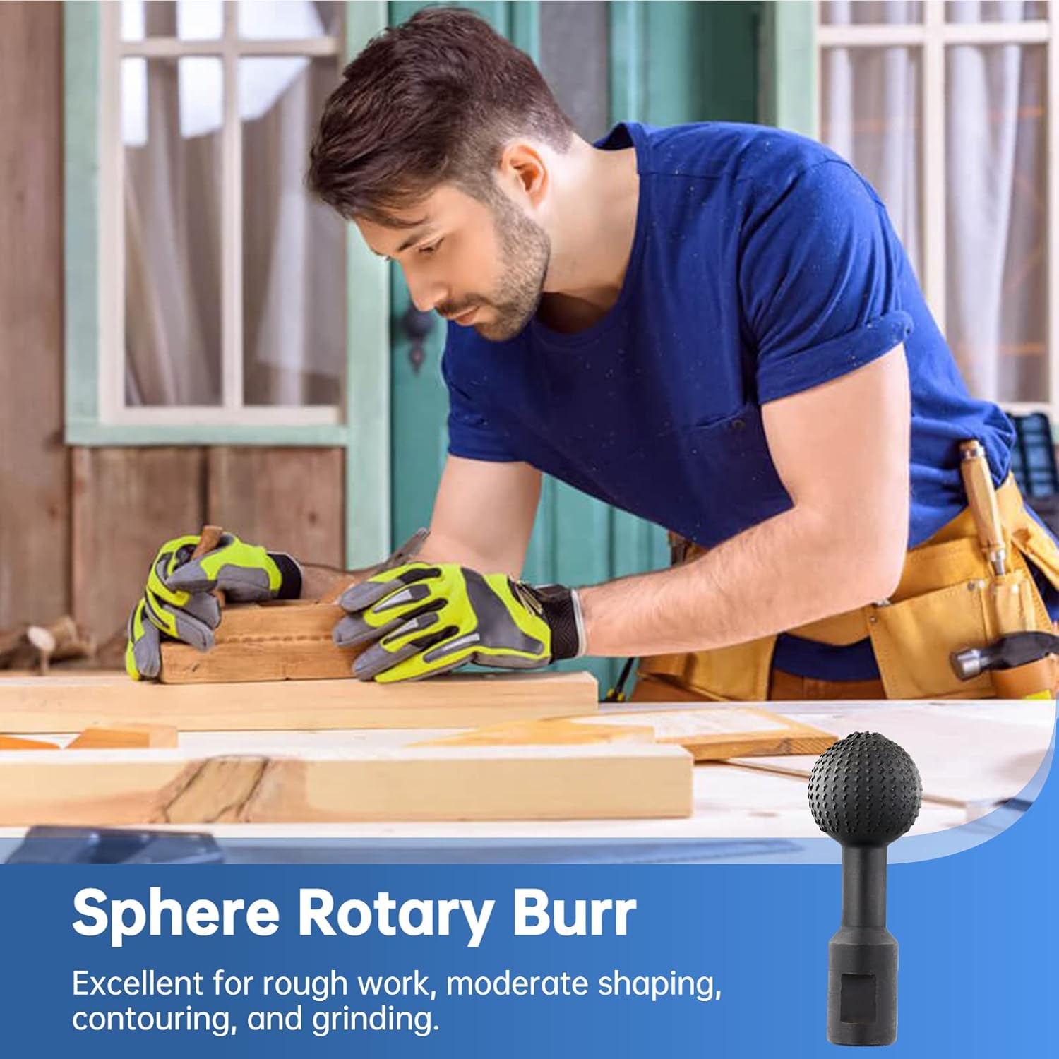 Precision Wood Groove Carving Tool with Spherical Spindle for Ball Angle Grinders