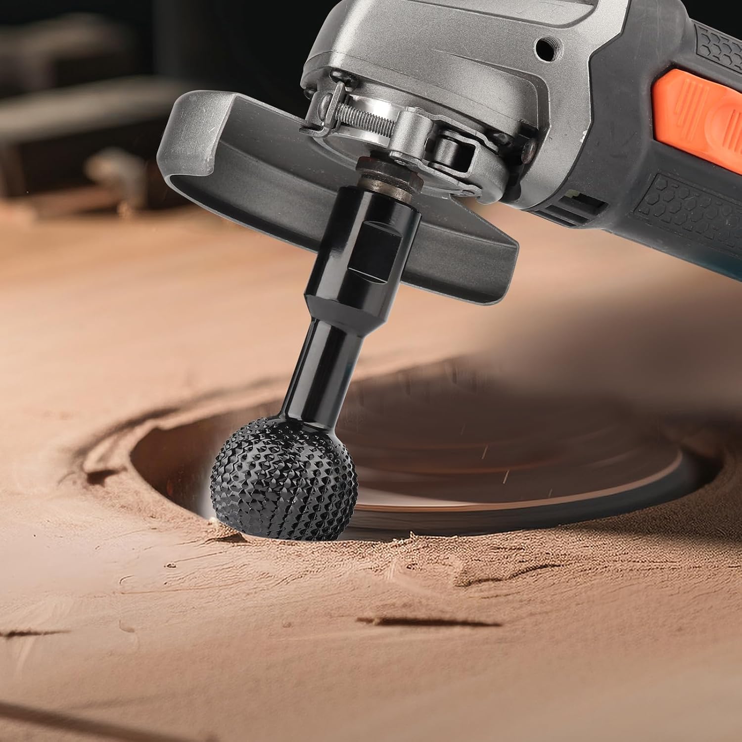 Precision Wood Groove Carving Tool with Spherical Spindle for Ball Angle Grinders