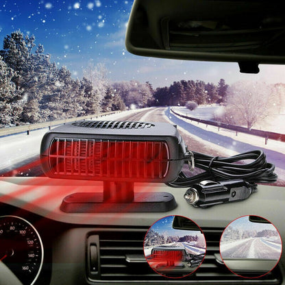 Premium Portable Car Heater Windshield Defroster Plug In 200W 12/24 Volt Space Heater For Cars
