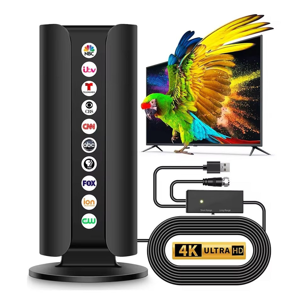 Premium Indoor Antenna - 360 Mile Range, 4K Ultra HD & 1080P Support