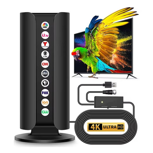 Premium Indoor Antenna - 360 Mile Range, 4K Ultra HD & 1080P Support