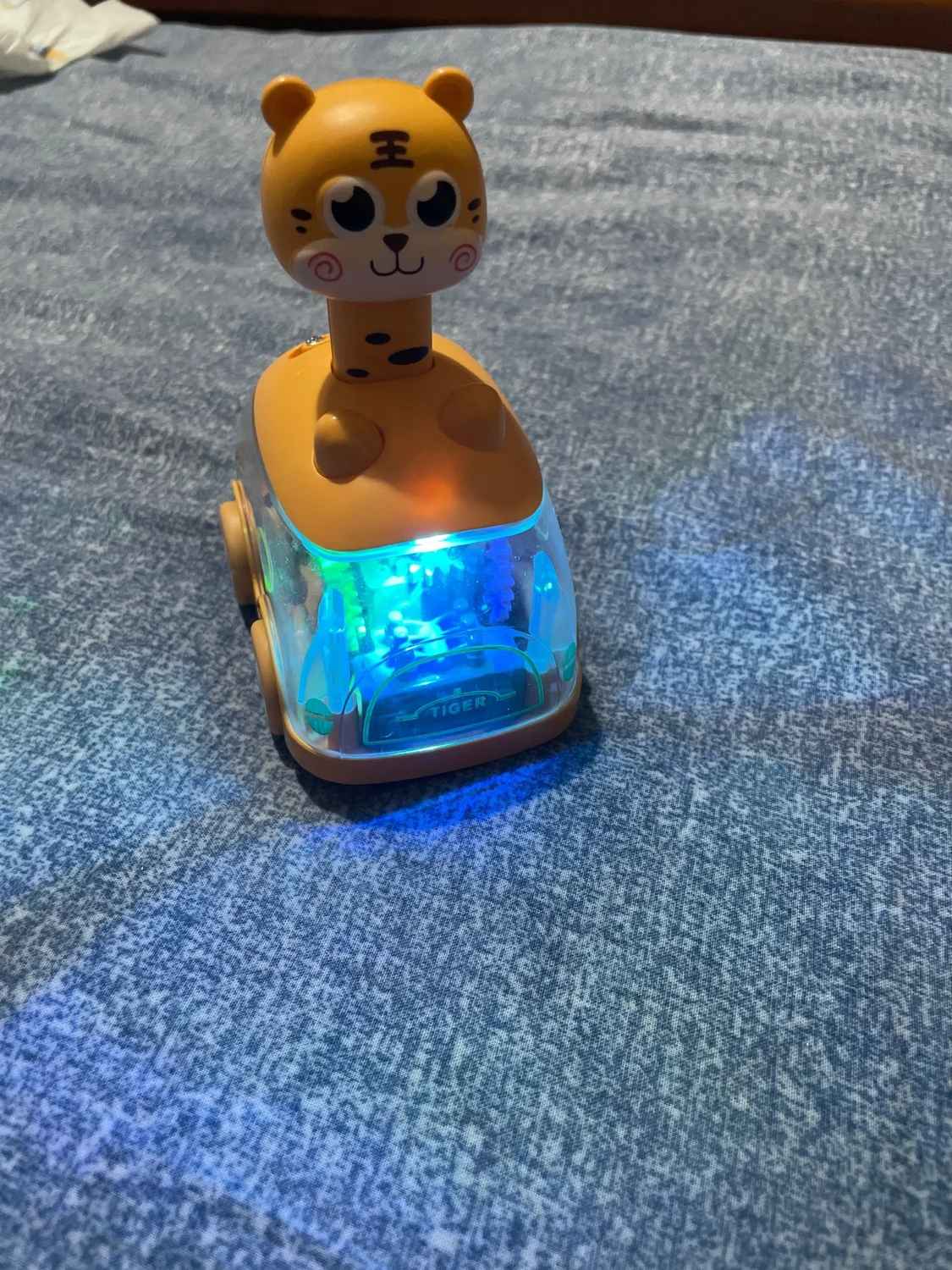 Press Gear Animal Car with Inertial Motion, Light-Up Fun, Educational Play, Safe for Ages 1+