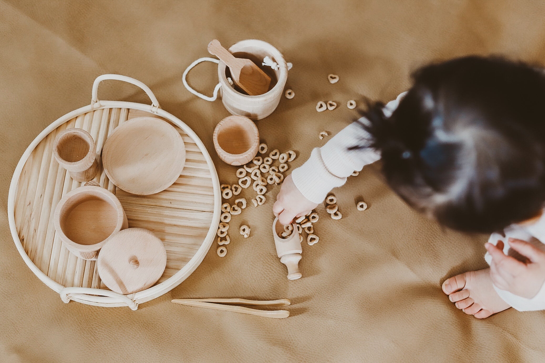 Pretend Play Kitchen Made of Natural Wood, Realistic Simulation, Develops Sensory Skills, Safe for Ages 3+