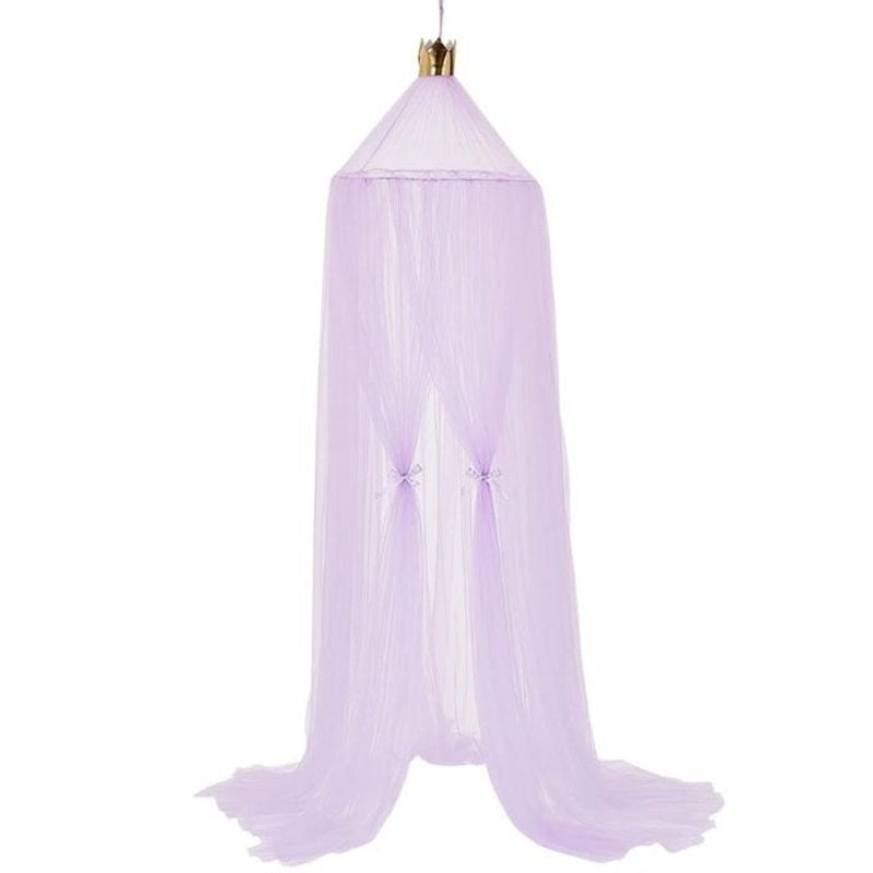 Princess Bed Curtain with Crown Top