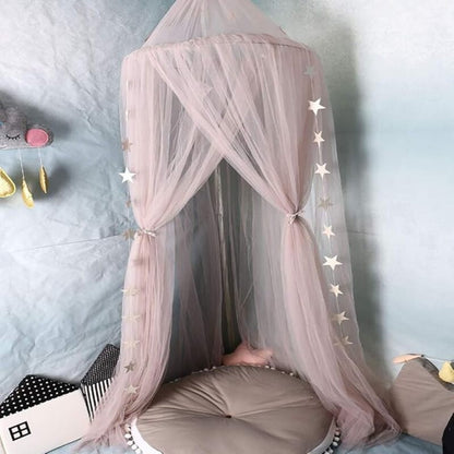 Princess Bed Curtain with Crown Top