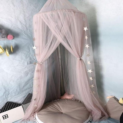 Princess Bed Curtain with Crown Top