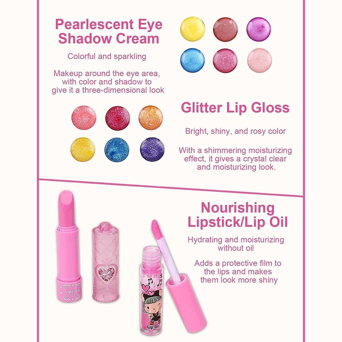 Princess Makeup Set – Glamorous and Fun for Kids, Washable & Non-Toxic, Realistic Pretend Play, Safe for Ages 3+