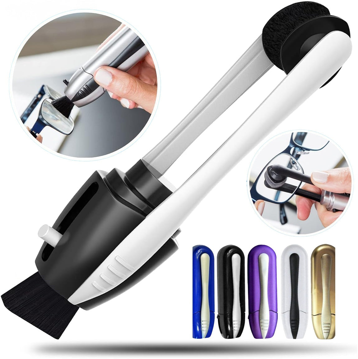 Professional Eyeglasses Cleaner, 3 in 1 Eye Glasses Cleaner, Lens Cleaner with Carbon Microfiber Tech