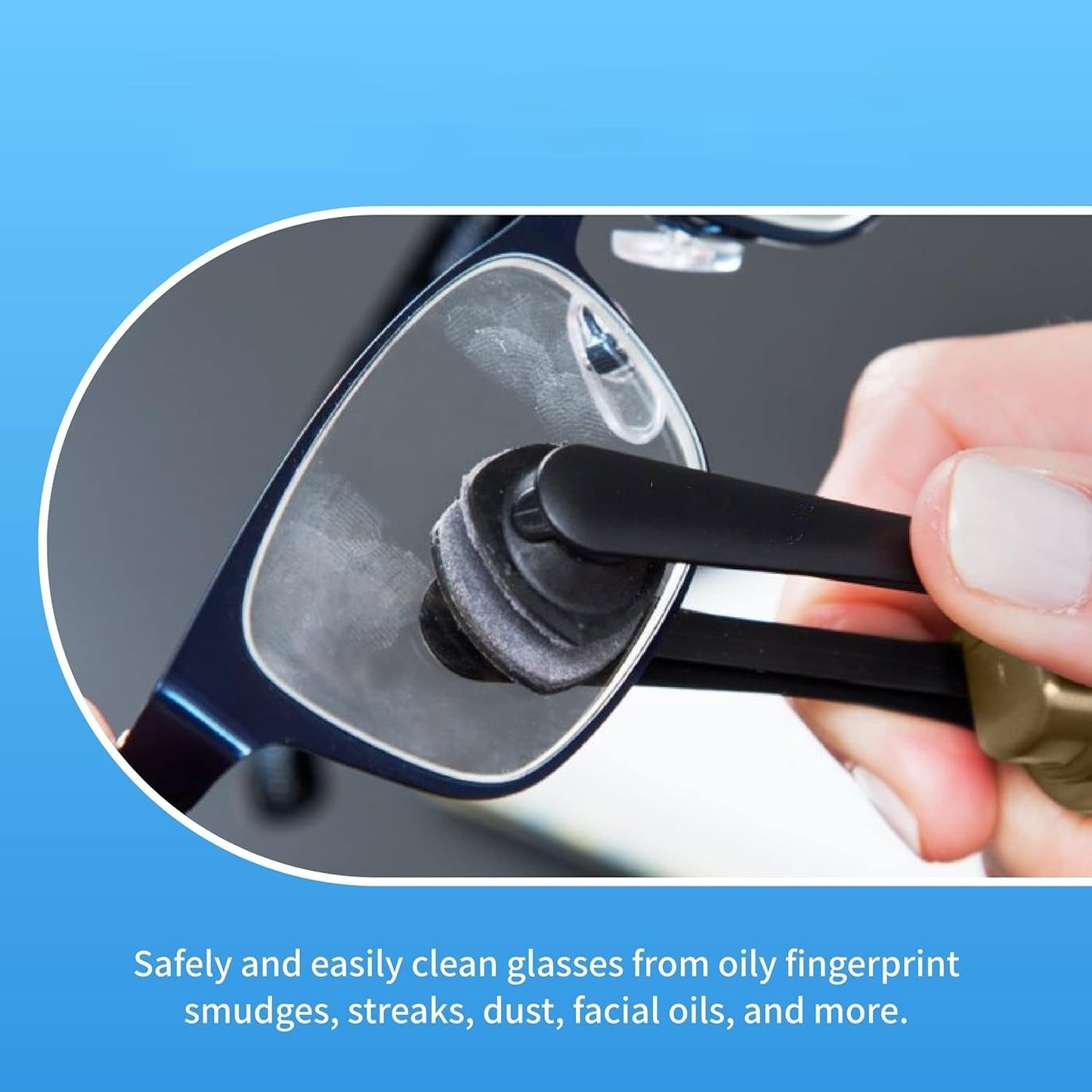 Professional Eyeglasses Cleaner, 3 in 1 Eye Glasses Cleaner, Lens Cleaner with Carbon Microfiber Tech