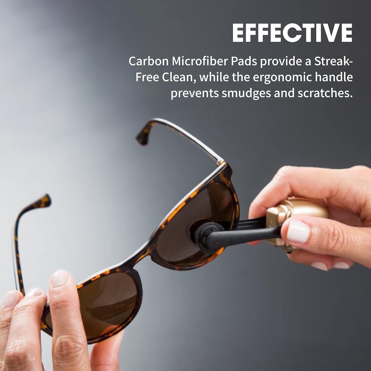 Professional Eyeglasses Cleaner, 3 in 1 Eye Glasses Cleaner, Lens Cleaner with Carbon Microfiber Tech