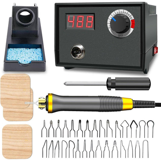 Professional Wood Burning Craft Kit With 100W, 300–700C Adjustable, Soldering Support, Pen-Style Design