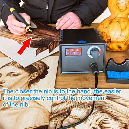 Professional Wood Burning Craft Kit With 100W, 300–700C Adjustable, Soldering Support, Pen-Style Design
