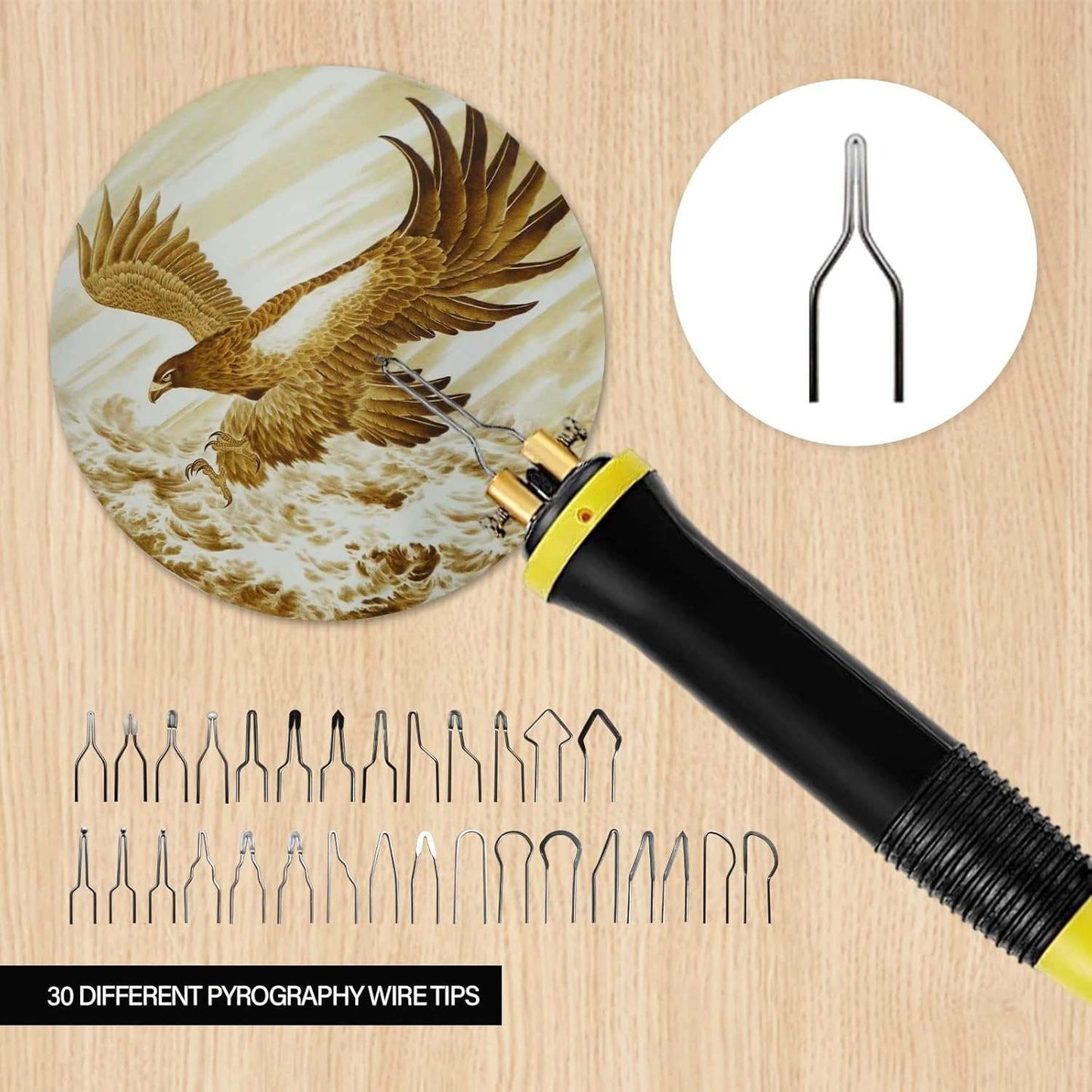 Professional Wood Burning Craft Kit With 100W, 300–700C Adjustable, Soldering Support, Pen-Style Design