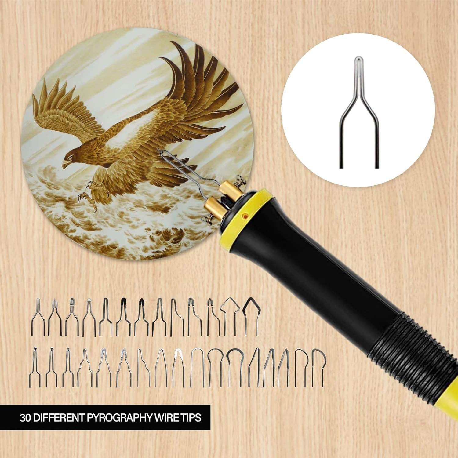 Professional Wood Burning Craft Kit With 100W, 300–700C Adjustable, Soldering Support, Pen-Style Design
