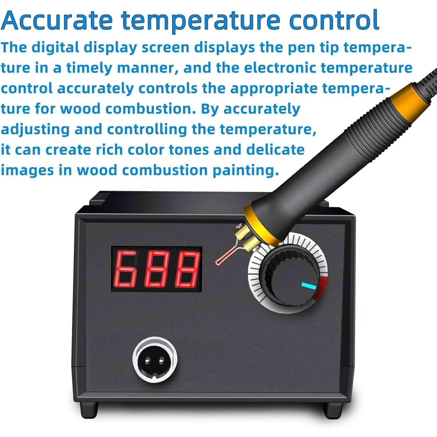 Professional Wood Burning Craft Kit With 100W, 300–700C Adjustable, Soldering Support, Pen-Style Design