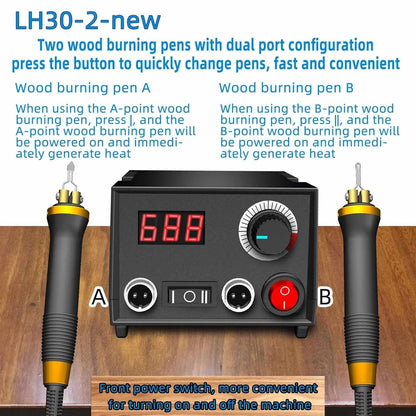 Professional Wood Burning Craft Kit With 100W, 300–700C Adjustable, Soldering Support, Pen-Style Design