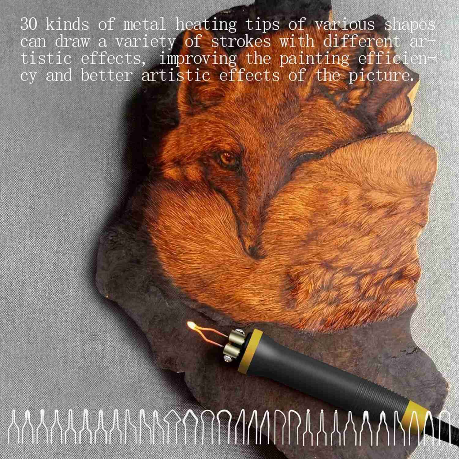 Professional Wood Burning Craft Kit With 100W, 300–700C Adjustable, Soldering Support, Pen-Style Design