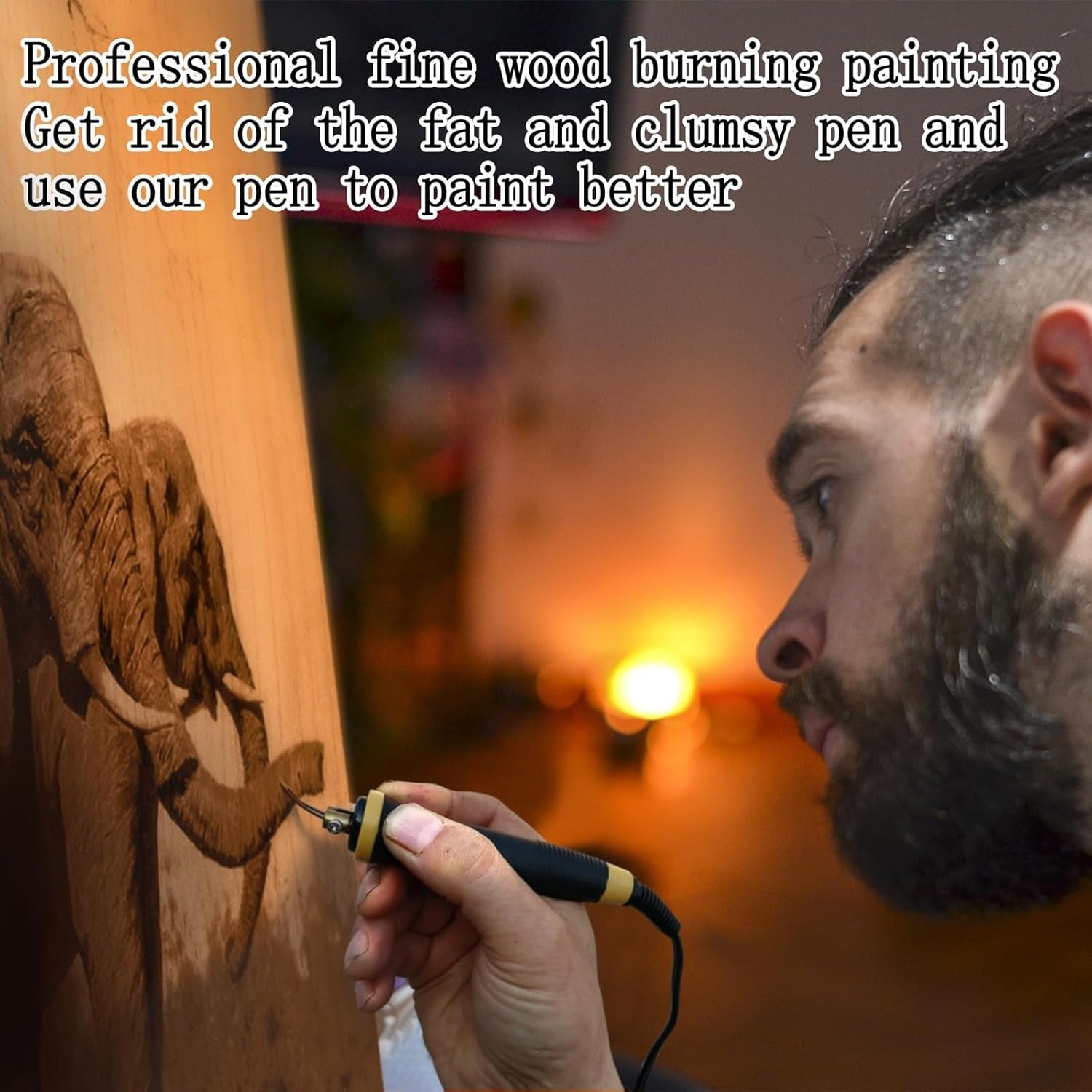 Professional Wood Burning Craft Kit With 100W, 300–700C Adjustable, Soldering Support, Pen-Style Design