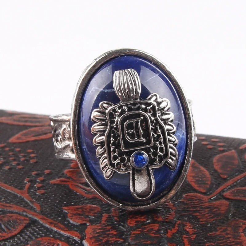 Punk Blue Enamel Ring for Men Women