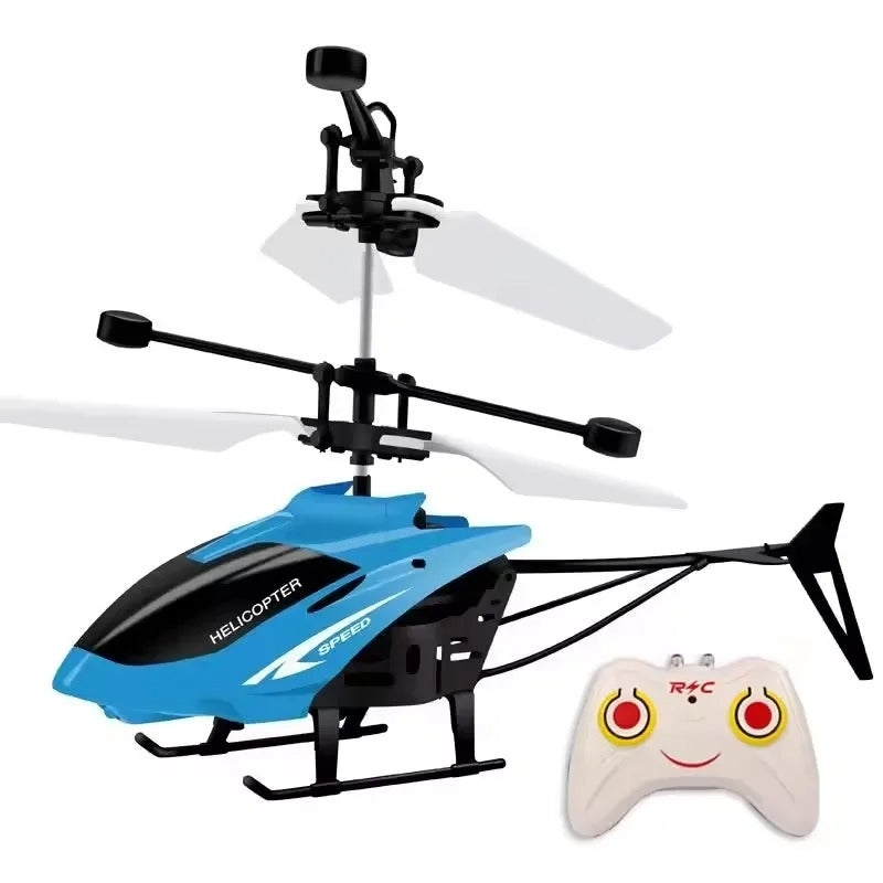 RC Helicopter Drone Remote Control Aircraft Toy with Smart Sensors and LED Lights, Safe for Ages 5+