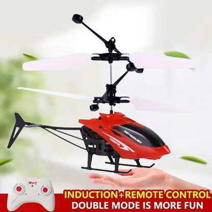 RC Helicopter Drone Remote Control Aircraft Toy with Smart Sensors and LED Lights, Safe for Ages 5+