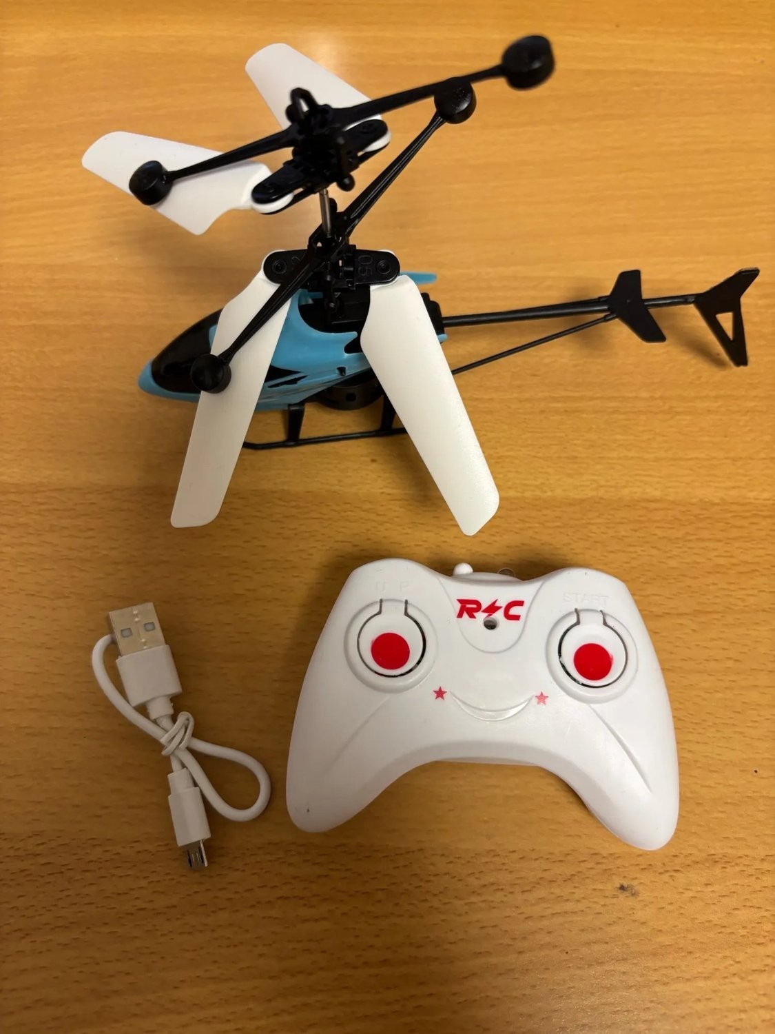 RC Helicopter Drone Remote Control Aircraft Toy with Smart Sensors and LED Lights, Safe for Ages 5+