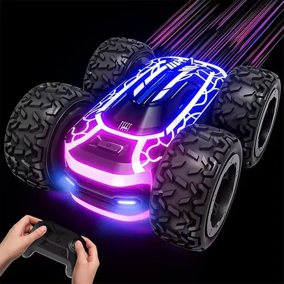 RC Stunt Car with 2.4G Remote Control and LED Lights – Safe for Ages 4+