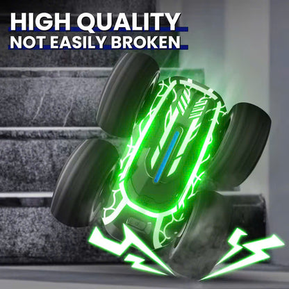 RC Stunt Car with 2.4G Remote Control and LED Lights – Safe for Ages 4+
