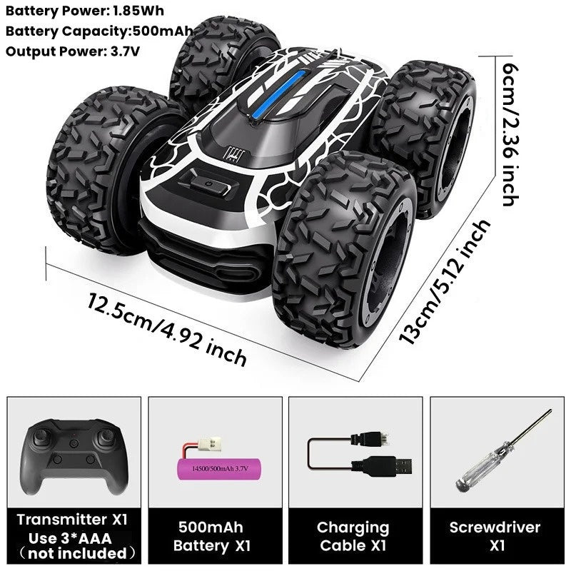 RC Stunt Car with 2.4G Remote Control and LED Lights – Safe for Ages 4+