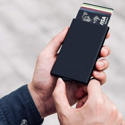 RFID Metal Smart Wallet Card Holder with Blocking Protection Anti-Theft Design Slim and Thin Style
