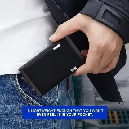RFID Metal Smart Wallet Card Holder with Blocking Protection Anti-Theft Design Slim and Thin Style