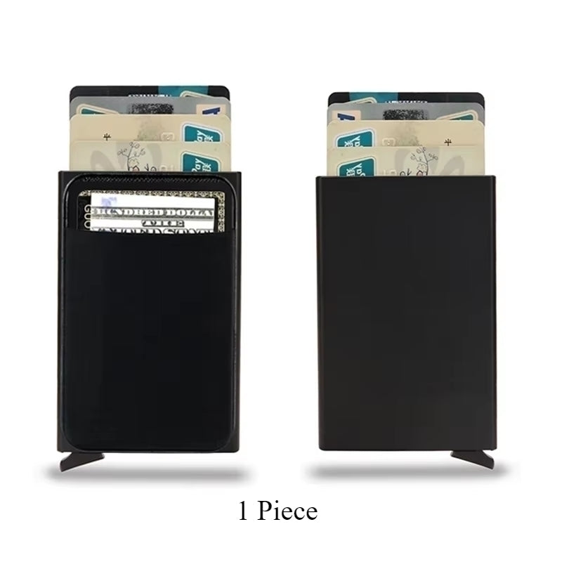 RFID Metal Smart Wallet Card Holder with Blocking Protection Anti-Theft Design Slim and Thin Style